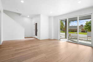 Interior space featuring light wood-type flooring