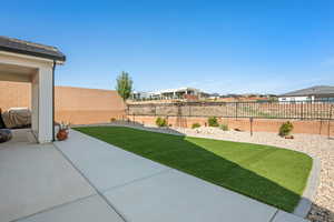 View of yard with a patio area