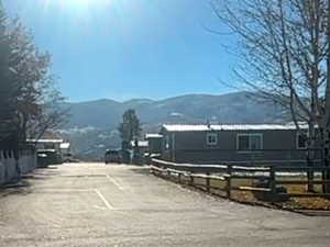 Exterior space with a mountain view