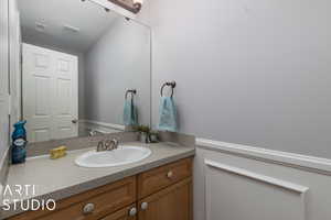 Bathroom featuring vanity