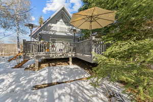 View of wooden terrace