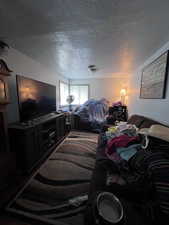 Bedroom featuring a textured ceiling