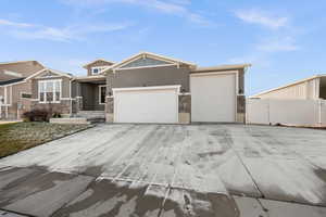 View of front of house featuring a garage