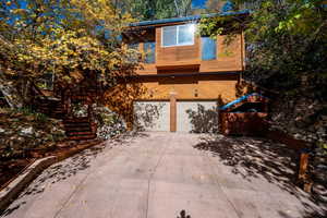 View of front of house featuring a garage