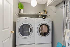 Laundry room with separate washer and dryer