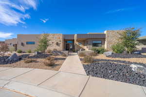 View of pueblo-style house