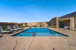 View of pool with a patio