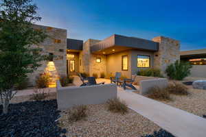 View of front of property featuring a patio area