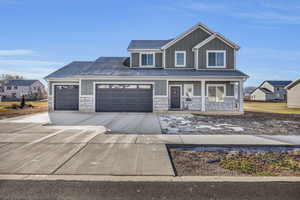 View of front of home with covered porch