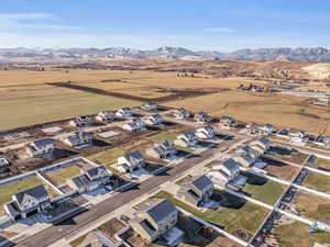 Drone / aerial view with a mountain view