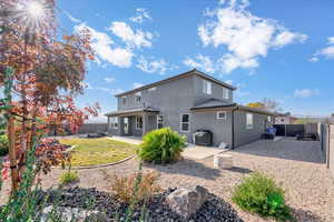 Rear view of property with a patio