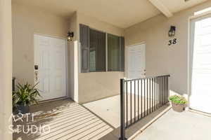 Property entrance featuring a porch