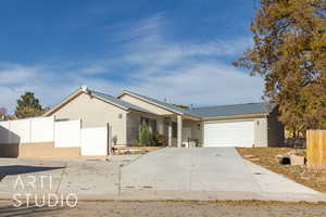 Ranch-style home with a garage