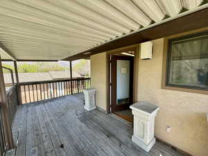 View of wooden terrace