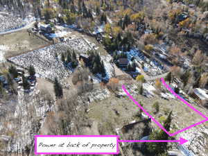 Birds eye view of property