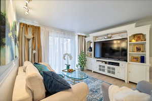 Living room featuring light hardwood / wood-style floors