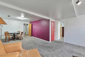 View of carpeted living room