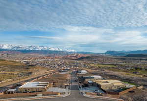 Bird's eye view featuring a mountain view