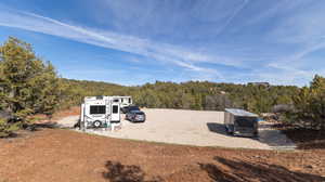 Birds eye view of property