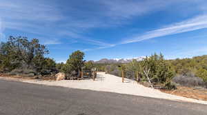 View of road with a mountain view