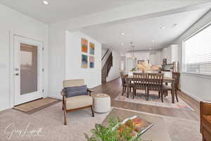 Dining room featuring wood-type flooring