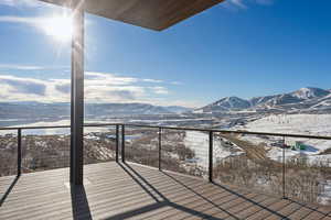 Exterior space with a mountain view