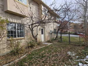 Side of home with walkout basement door