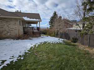 View of snowy yard