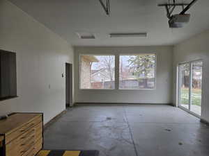 Interior space with concrete floors