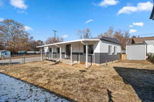 View of front of home featuring a porch