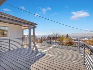 View of wooden terrace