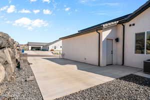 View of patio / terrace featuring central air condition unit