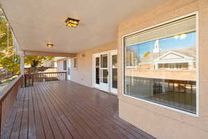 View of wooden deck