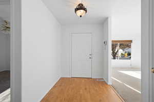 Entryway featuring light hardwood / wood-style floors