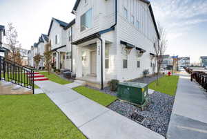 View of home's exterior featuring central AC