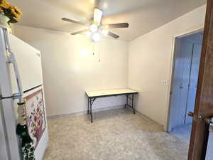 Miscellaneous room with ceiling fan