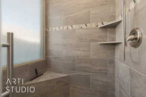 Custom tile shower