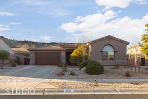 View of front of house featuring a garage