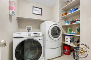 Laundry area with separate washer and dryer