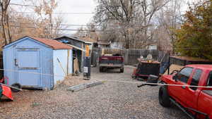 View of yard featuring water heater