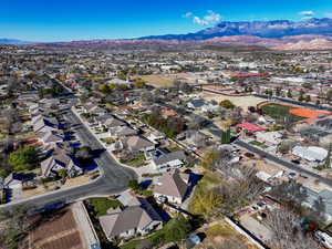 Bird's eye view featuring a mountain view