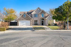 Front facade featuring a garage