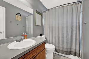 Full bathroom featuring tile flooring