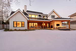 View of snow covered property