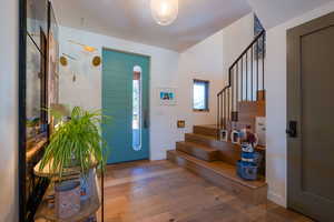 Entryway featuring light hardwood / wood-style floors