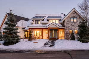 View of front of home with a porch