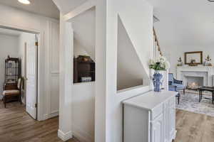 Corridor featuring light hardwood / wood-style floors