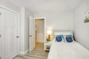 Bedroom featuring light hardwood / wood-style floors