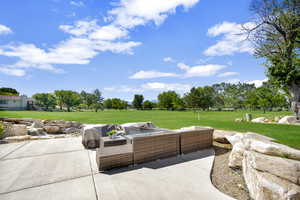 View of patio featuring outdoor lounge area