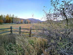 View of mountain feature with a rural view